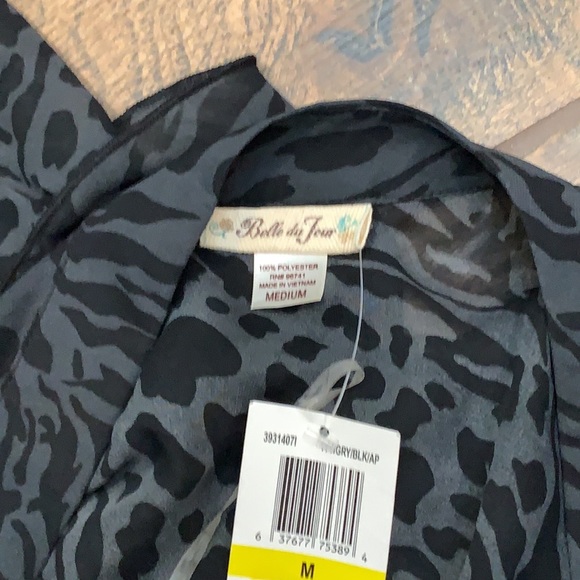 New! One Shoulder Zebra Print Top - Picture 7 of 9